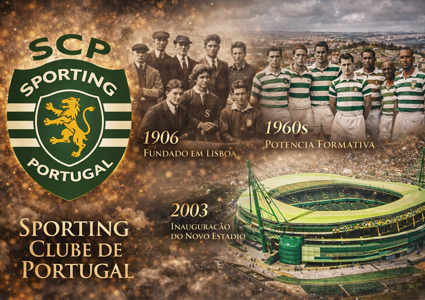 Est&aacute;dio Jos&eacute; Alvalade e a sede do Sporting CP em Lisboa