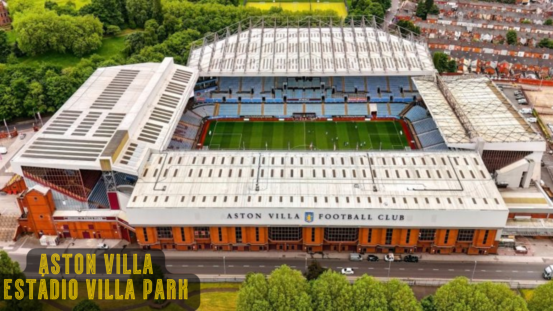 Vista panor&acirc;mica do Est&aacute;dio do Aston Villa Football Club