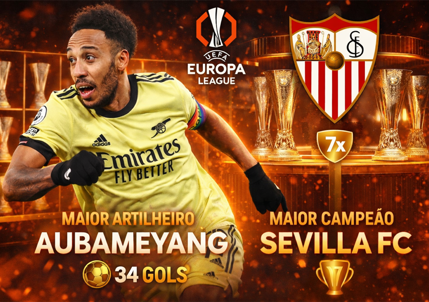 Aubameyang é o maior artilheiro, e o Sevilla o maior campeão
