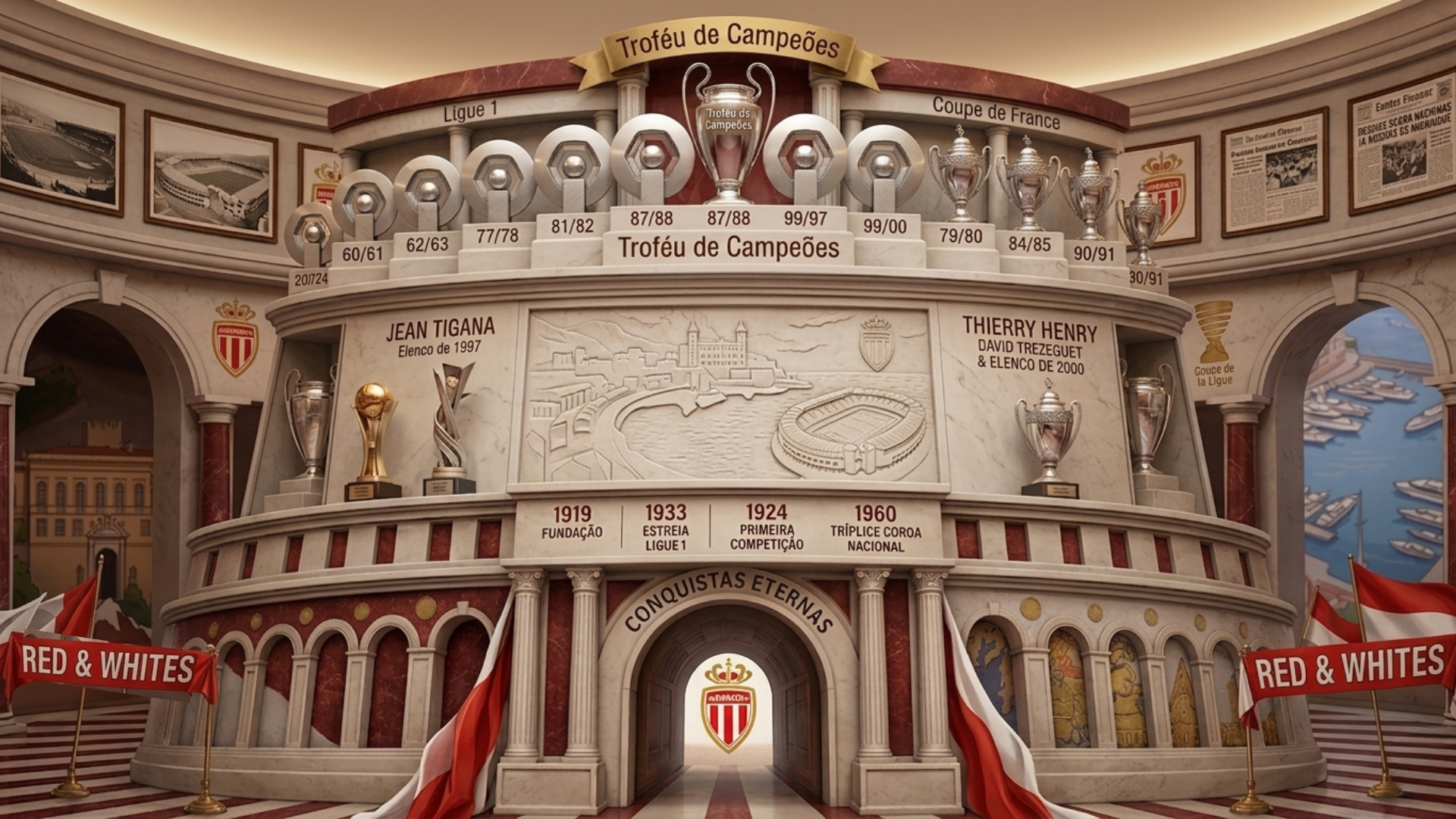 Galeria de conquistas hist&oacute;ricas do AS Monaco