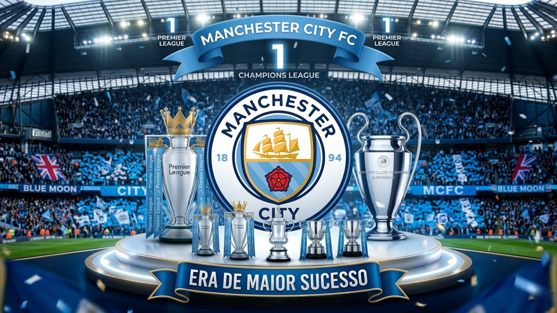 Principais t&iacute;tulos e conquistas do Manchester City
