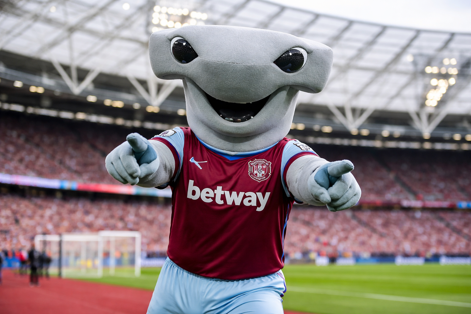 A mascote do West Ham &eacute; um martelo