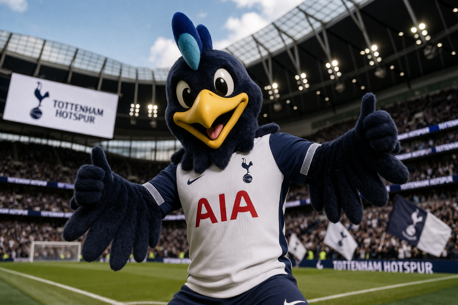 O galo Chirpy &eacute; a mascote do Tottenham